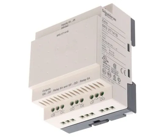 63-7572-49 Schneider Electric Zelio Expansion Module, 24 V ac Relay, 8 x Input, 6 x Output Without Display SR3XT141B