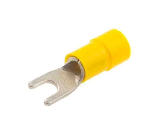 63-7636-53 RS PRO Insulated Crimp Spade Connector, 4mm² to 6mm², 12AWG to 10AWG, M3.5 Stud Size Vinyl, Yellow 613-9536