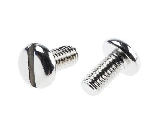 63-7604-31 RS Pro, M6 Pan Head, 12mm Brass Slot Nickel Plated1 516-8280