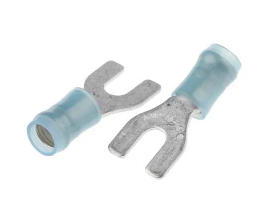 63-7557-13 TE Connectivity PIDG Series Insulated Crimp Spade Connector, 1.25mm² to 2mm², 16AWG to 14AWG, M3.5 Stud Size Nylon, Blue 32058
