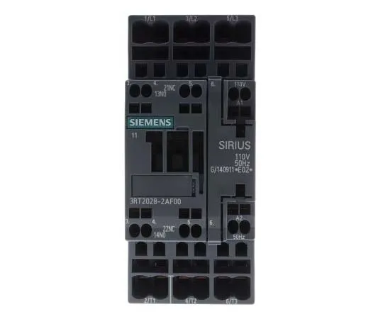 63-7721-86 Siemens 3 Pole Contactor, 38 A, 110 V ac Coil, SIRIUS Innovation, 3NO, 18.5 kW 3RT2028-2AF00