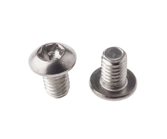 63-7642-39 Plain Button Stainless Steel Tamper Proof Security Screw, M4 x 6mm 621-2675