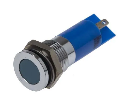 63-7717-63 RS PRO Blue Indicator, 24 V dc, 14mm Mounting Hole Size, Solder Tab Termination, IP67 703-8835