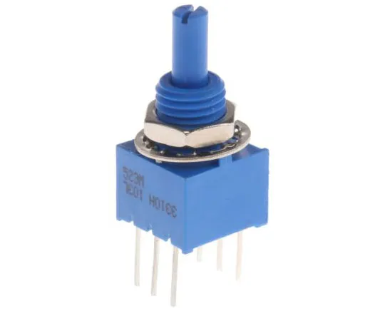 63-7608-51 Bourns 2 Gang Rotary Conductive Plastic Potentiometer with a 3.18 mm Dia. Shaft, 10kΩ, ±20%, 0.25W, Linear 3310H-001-103L