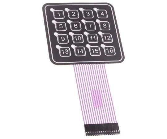63-7702-78 Apem 16 Key Illuminated Membrane Keypad AC3561ILL