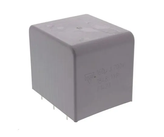 63-7689-49 Vishay 160μF Polypropylene Capacitor PP 700V dc ±5% Tolerance Through Hole MKP1848 DC-Link Series MKP1848716704Y5