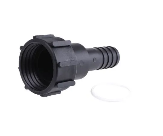 63-7617-25 Straight Male Hose Coupling 1-1/4in Female Threaded to Hose Tail, 1-1/4 in Female, PP IBF/125HT-PG