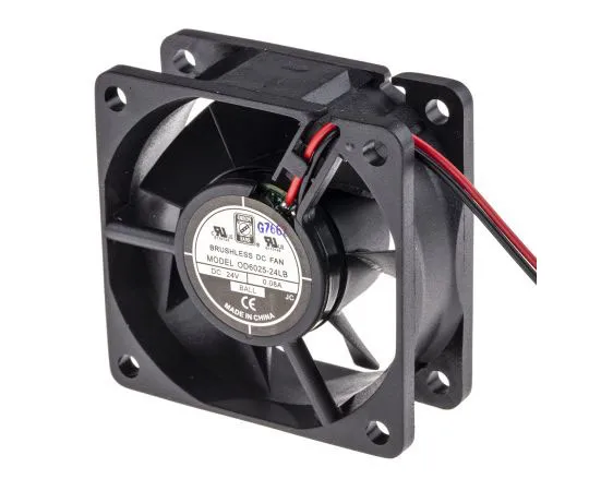 63-7622-95 RS PRO Axial Fan, 60 x 60 x 25mm, 13cfm, 1W, 24 V dc 541-5211