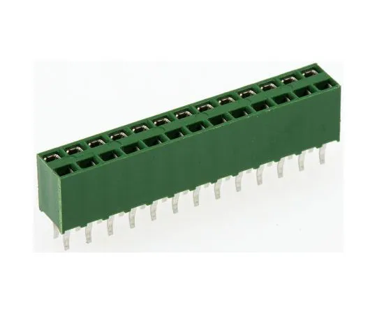 63-7684-69　TE Connectivity AMPMODU HV100 Series 2.54mm Pitch 26 Way 2 Row Straight PCB Socket, Through Hole, Solder Termination　1-215307-3