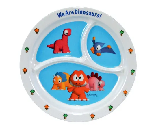 63-7201-67 Melamine Children's Dinosaur Round Lunch Plate MC-36D 0382330