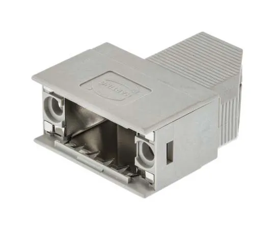 63-7700-33 Harting D-sub Series Polymer Right Angle D-sub Connector Backshell, 9 Way, Strain Relief 9670090573
