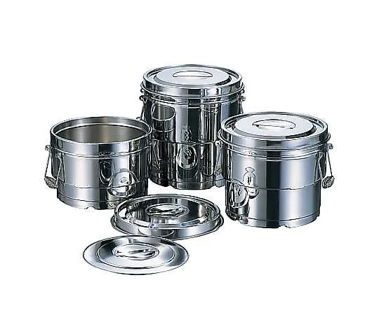67-2416-36 18-8 Double Food Can with Scale (with Clip) 8 L 14008C8L