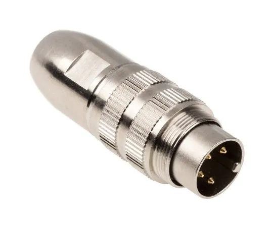 63-7615-23 Lumberg 4 Pole Din Plug Plug, DIN EN 60529, 5A, 250 V ac IP68, Screw On 0332 04