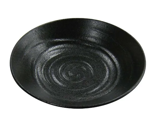 63-7197-57 Tenmoku iron sand shallow bowl 6 cm (φ188) 8180240