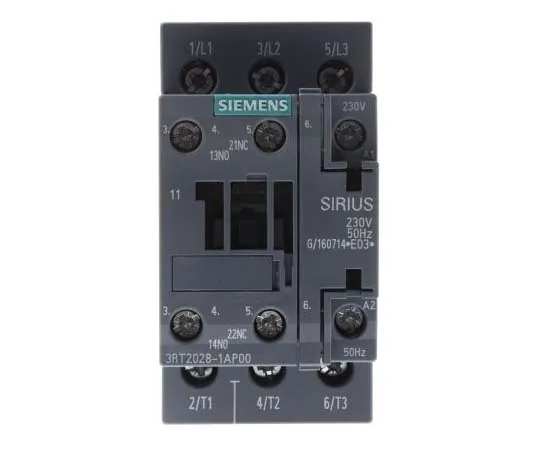 63-7721-82 Siemens 3 Pole Contactor, 38 A, 230 V ac Coil, SIRIUS Innovation, 3NO, 18.5 kW 3RT2028-1AP00
