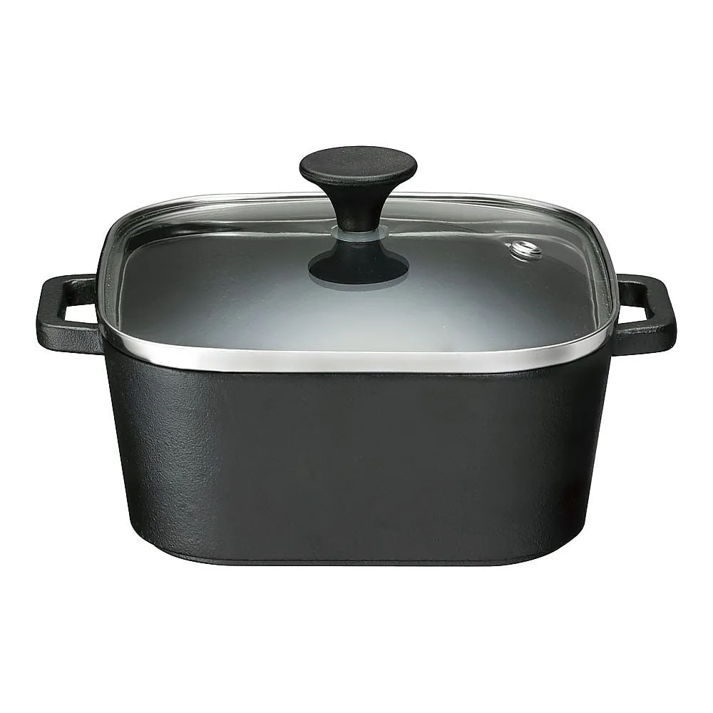 64-9288-62 Delish Life Colo Square Pot (w/Glass Lid) QDL0501