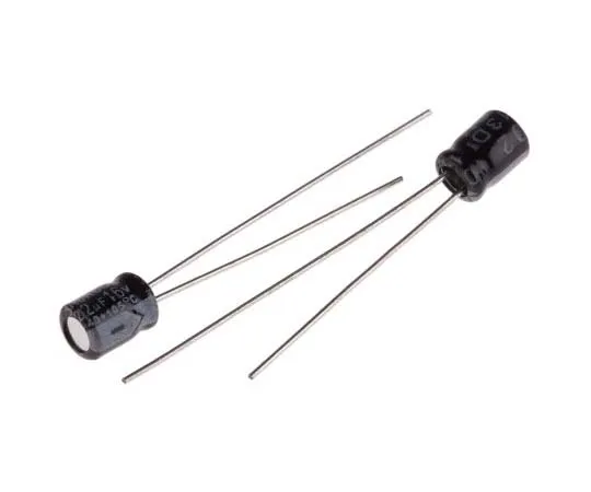 63-7721-07 RS PRO 22μF 16V dc Aluminium Electrolytic Capacitor, Through Hole 4 (Dia.) x 5mm +105°C 4mm 1.5mm 5mm 170-1018