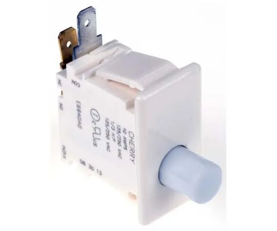 63-7723-64 Single Pole Double Throw (SPDT) Push Button Switch, 10 A @ 250 V ac E69-40A