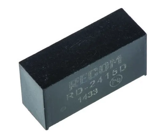 63-7673-71 Recom RD 2W Isolated DC-DC Converter Through Hole, Voltage in 21.6 → 26.4 V dc, Voltage out ±15V dc RD-2415D