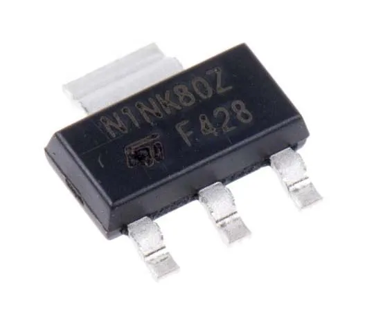 63-7745-06　STN1NK80Z N-Channel MOSFET, 250 mA, 800 V MDmesh, SuperMESH, 3 + Tab-Pin SOT-223 STMicroelectronics　STN1NK80Z