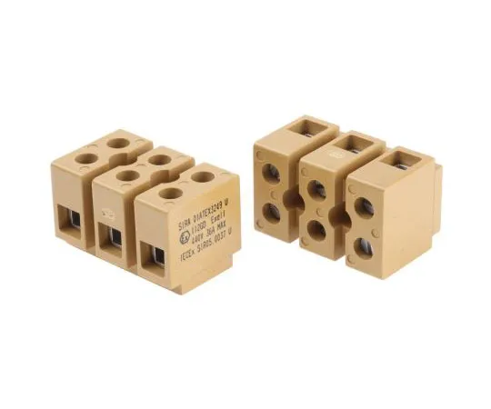 63-7583-09 Weidmuller SAK Non-F***d Terminal Block, 3 Way/Pole, Screw Terminals, 22 → 10 AWG Screw, Melamine, 690 V 7906230000
