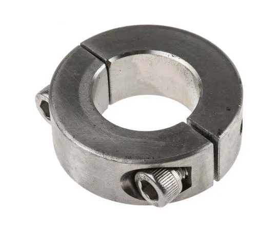 63-7702-65 Huco Collar Two Piece Clamp Screw, Bore 25mm, OD 45mm, W 15mm, Stainless Steel 46202025