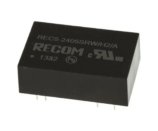 63-7672-12 Recom REC5 5W Isolated DC-DC Converter Through Hole, Voltage in 18 → 36 V dc, Voltage out 5V dc REC5-2405SRW/H2/A