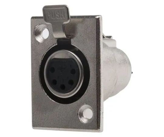 63-7629-33 RS PRO 5 Way Panel Mount XLR Connector, Female, Silver Plated Contacts 548-9133