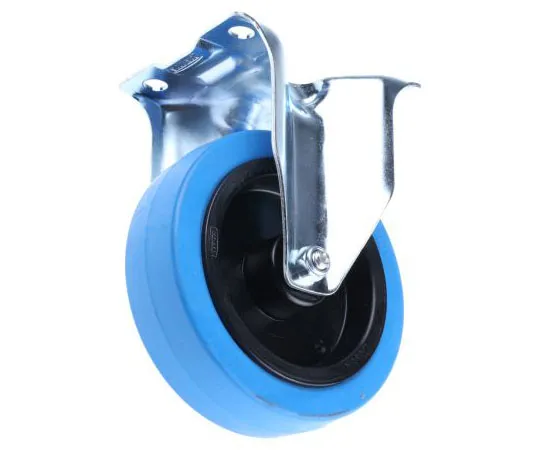 63-7553-57 Tente Fixed Castor Wheel, 250kg Load Capacity, 125mm Wheel Diameter 3478UFR125P62BLUE