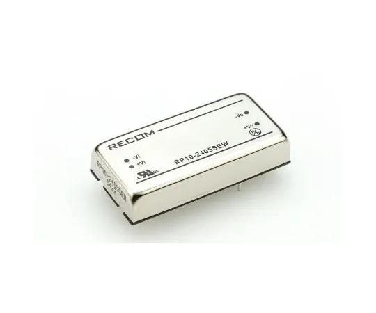 63-7662-04　Recom RP10 EW 10W Isolated DC-DC Converter Through Hole, Voltage in 9 → 36 V dc, Voltage out 5V dc　RP10-2405SEW