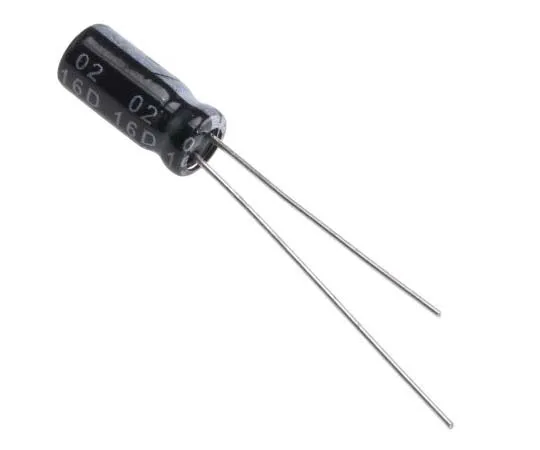 63-7737-65　RS PRO 2.2μF 63V dc Aluminium Electrolytic Capacitor, Through Hole 5 (Dia.) x 11mm +105°C 5mm 2mm 11mm　711-1558