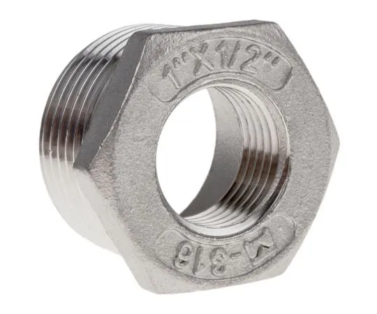 63-7592-32 RS PRO Stainless Steel Hexagon Bush 1in R(T) Male x 1/2in G(P) Female 1.06in 499-3530