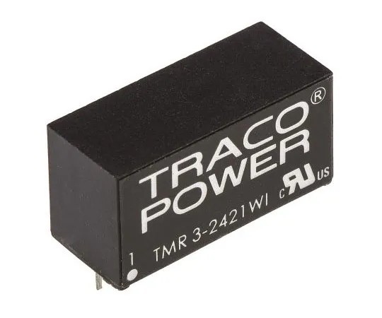 63-7658-19 TRACOPOWER TMR 3WI 3W Isolated DC-DC Converter Through Hole, Voltage in 9 → 36 V dc, Voltage out ±5V dc TMR 3-2421WI