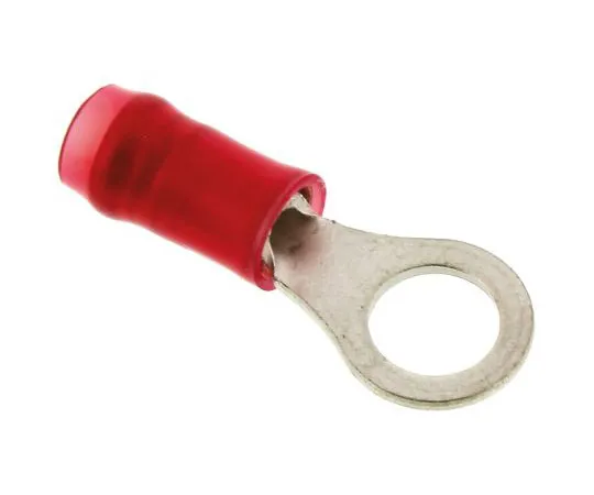 63-7557-44 TE Connectivity PIDG Series Insulated Crimp Ring Terminal, M5 Stud Size, 0.25mm² to 1.6mm² Wire Size, Red 130008