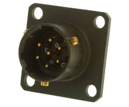 63-7621-98 Amphenol 62GB Series, 7 Way Box Mount MIL Spec Circular Connector Receptacle, Pin Contacts,Shell Size 10, Bayonet 62GB-12E10-07PN