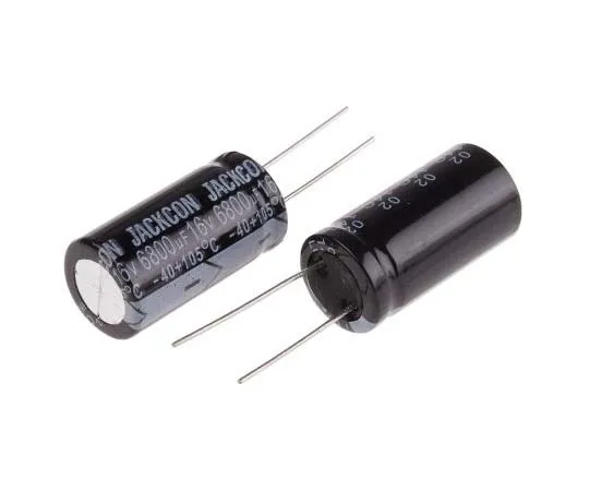 63-7736-66　RS PRO 6800μF 16V dc Aluminium Electrolytic Capacitor, Through Hole 16 (Dia.) x 31mm +105°C 16mm 7.5mm 31mm　711-1043