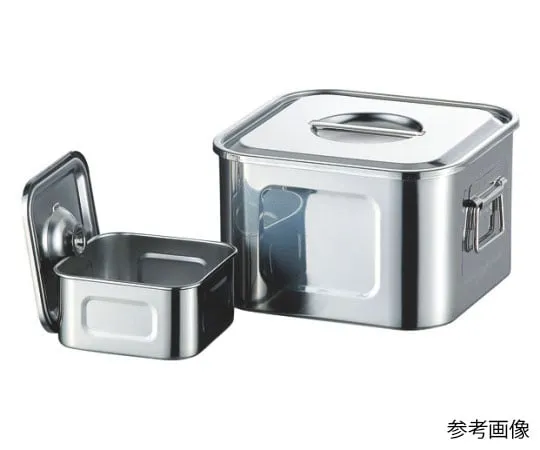 62-8172-10 AG 18-8 Shallow Square Kitchen Pot (with Knob) 13.5 cm 016194