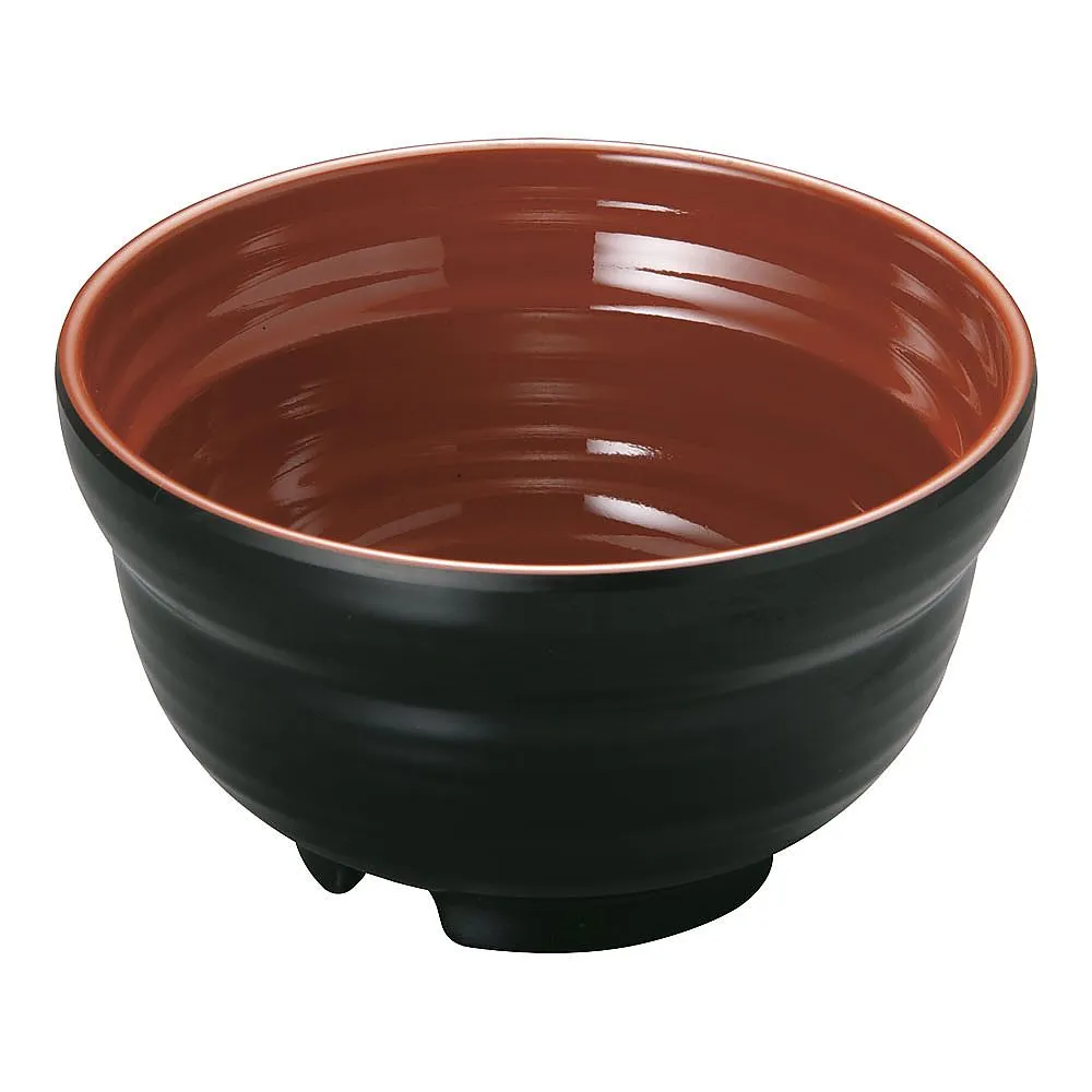 62-6853-52 New Melamine Soup Bowl (Outside Kurouchi Shu) M-815