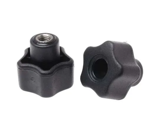 63-7715-18 RS PRO Black Thermoplastic Knob, M6 x 9 702-7673