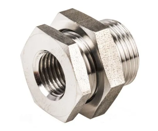 63-7558-67 Legris Stainless Steel Hexagon Straight Bulkhead Adapter 1/4in G(P) Female 1817 00 13