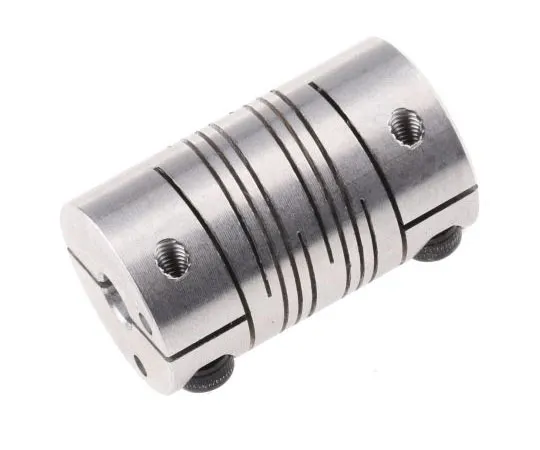 63-7570-97 Ruland Aluminium Flexible Beam Coupling, FCMR19-5-5-A, Bore A 5mm Bore B 5mm Clamp FCMR19-5-5-A