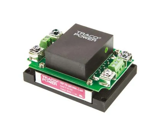 63-7726-21 TRACOPOWER TEP 75WI 75W Isolated DC-DC Converter Chassis Mount, Voltage in 9 → 36 V dc, Voltage out 48V dc TEP 75-2418WI-CMF