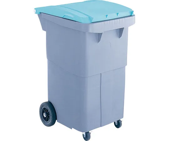 67-8172-63 Recycled Plastic Garbage Box #200 Transportable Blue RCN1HR