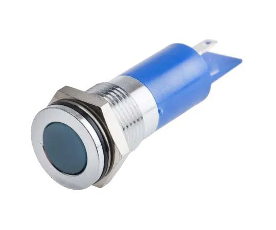 63-7718-05 RS PRO Blue Indicator, 6 → 36 V dc, 14mm Mounting Hole Size, Solder Tab Termination, IP67 703-9046