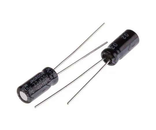 63-7736-99 RS PRO 22μF 35V dc Aluminium Electrolytic Capacitor, Through Hole 5 (Dia.) x 11mm +105°C 5mm 2mm 11mm 711-1239