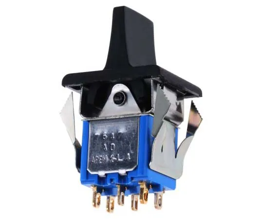 63-7700-21 APEM Double Pole Double Throw (DPDT), (On)-Off-(On) Rocker Switch Panel Mount 7647AD+U1202+U702