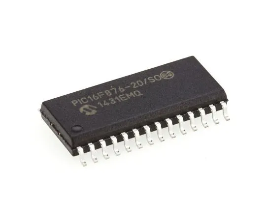 63-7563-44 Microchip PIC16F876-20/SO, 8bit PIC Microcontroller, 20MHz, 256 x 8 words, 8K x 14 words Flash, 28-Pin SOIC PIC16F876-20/SO