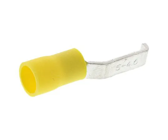 63-7646-37 RS PRO Hooked Insulated Crimp Blade Terminal 17.2mm Blade Length, 4mm² to 6mm², 12AWG to 10AWG, Yellow 624-1257