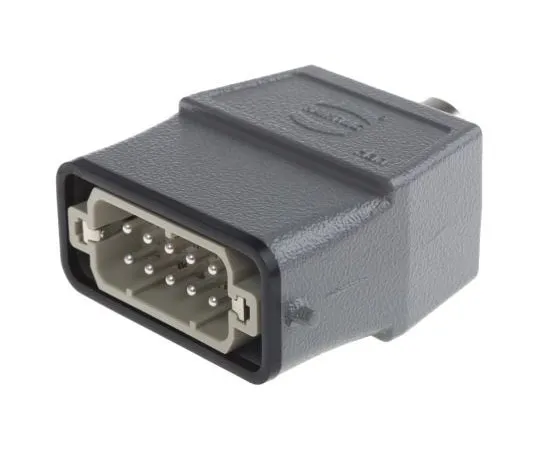 63-7567-55 Han A Series 10 + PE Way Male 16A Panel Kit, includes Hood, Insert 09200100440+09200102612