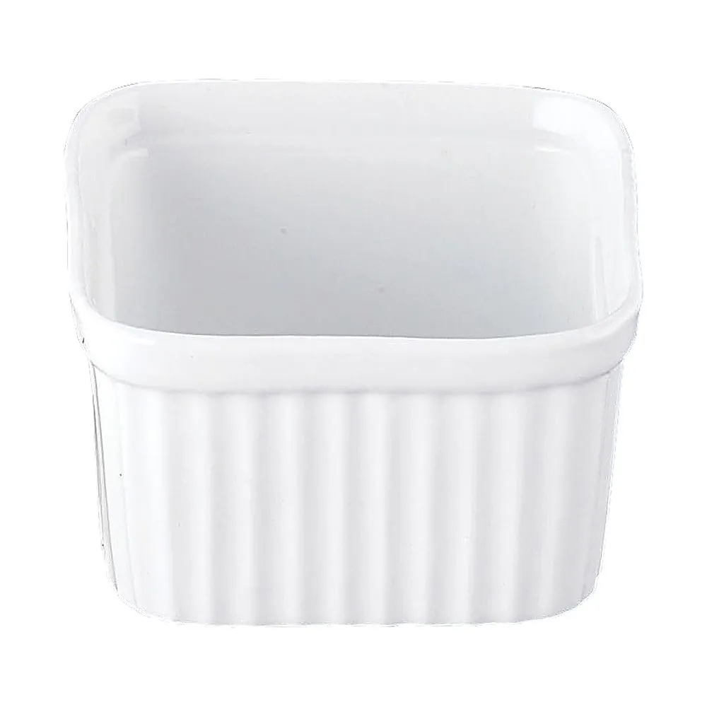 62-6821-92 Heat-Resistant Ceramic Square Souffle M (6 Pieces)